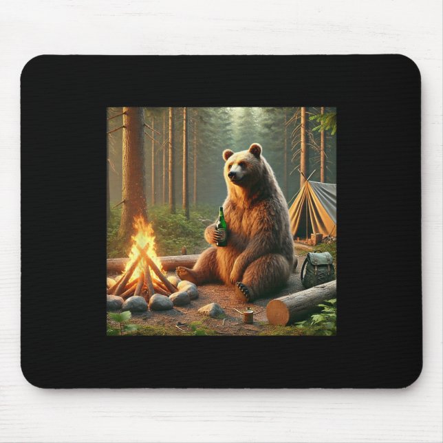 Bären Camping  Mousepad (Vorne)