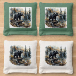 Bären-Cornhole-Taschen – Sunrise Forest Design