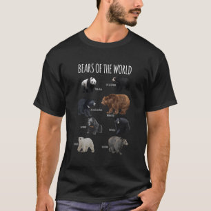 Bären der Welt Panda Polar Grizzly Black Bär T-Shirt