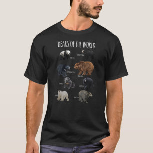 Bären der Welt Panda Polar Grizzly Black Niedlich T-Shirt