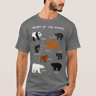 Bären des Grizzly Bear Panda Black Polar T-Shirt