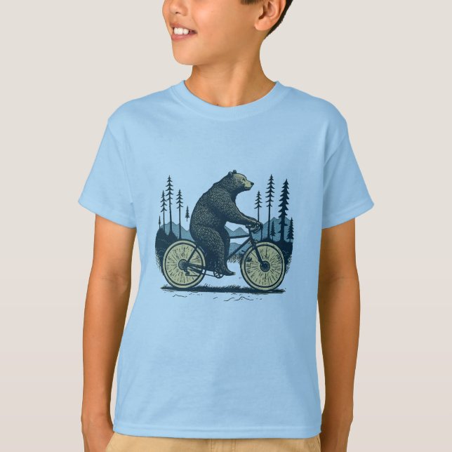 Bären, die durch den Wald fahren T-Shirt (Vorderseite)