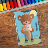 Bären Eis Creme Kid Summer Journal Notebook
