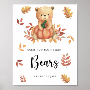 Bären - erraten Sie, wie viele Teddybären Poster