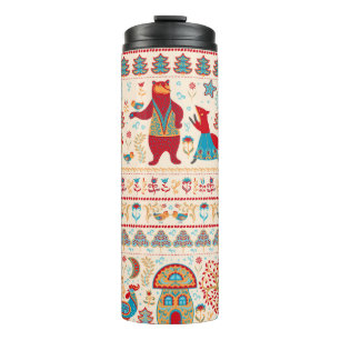 Bären, Fuchs, Hähnchen und Huhn mit Huhn, Feen ode Thermosbecher