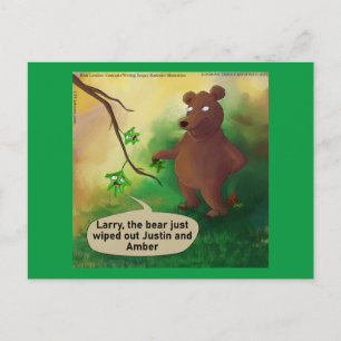 Bären gehen in den Wald lustig Rick London Postkarte