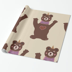 Bären-Geschenkpapier Baby-Geschenkverpackung Geschenkpapier