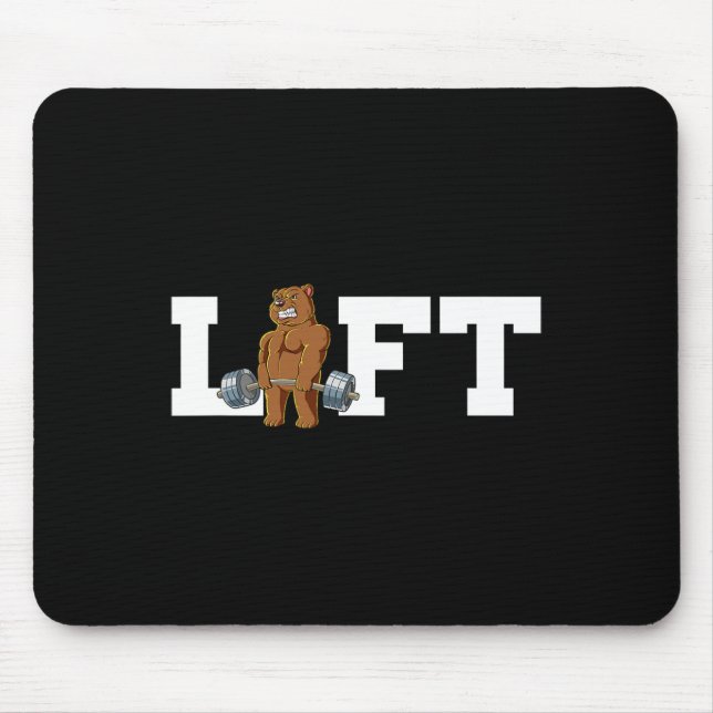Bären-Gym-Training mit Gewichten Deadlift  Mousepad (Vorne)