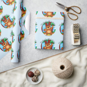 Bären im Grasland Geburtstag Geschenkpapier