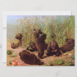 Bären im Watermelon Patch (von W.H. Beard) Karte