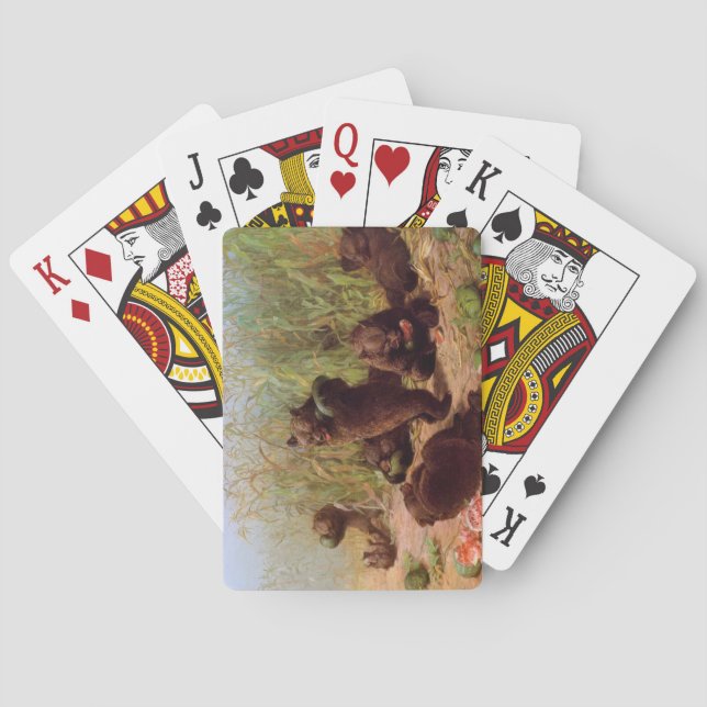 Bären im Watermelon Patch (von W.H. Beard) Spielkarten (Rückseite)