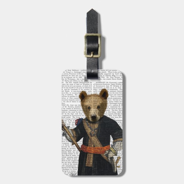 Bären in Blue Robes 2 Gepäckanhänger (Vorderseite vertikal)