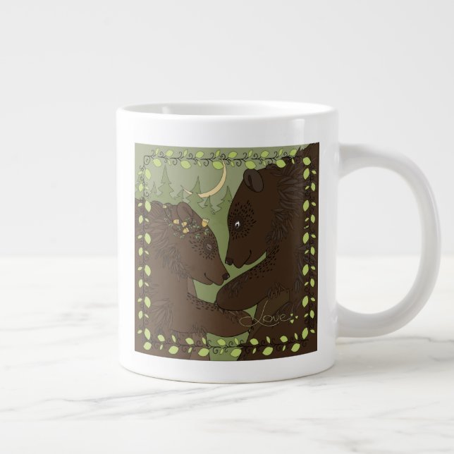 Bären in der Liebe! Jumbo-Tasse (Rechts)