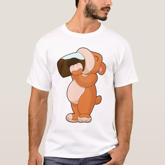 Bären-Kaffeetasse T-Shirt (Vorderseite)