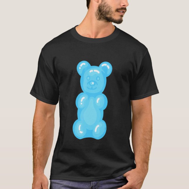 Bären Kinder Hellblau Gummibärchen T-Shirt (Vorderseite)