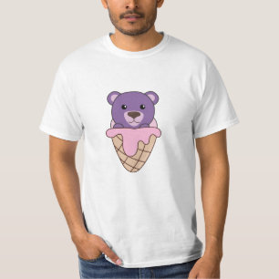 Bären Lila rosa Eiscreme Waffel Sweet Animes T-Shirt