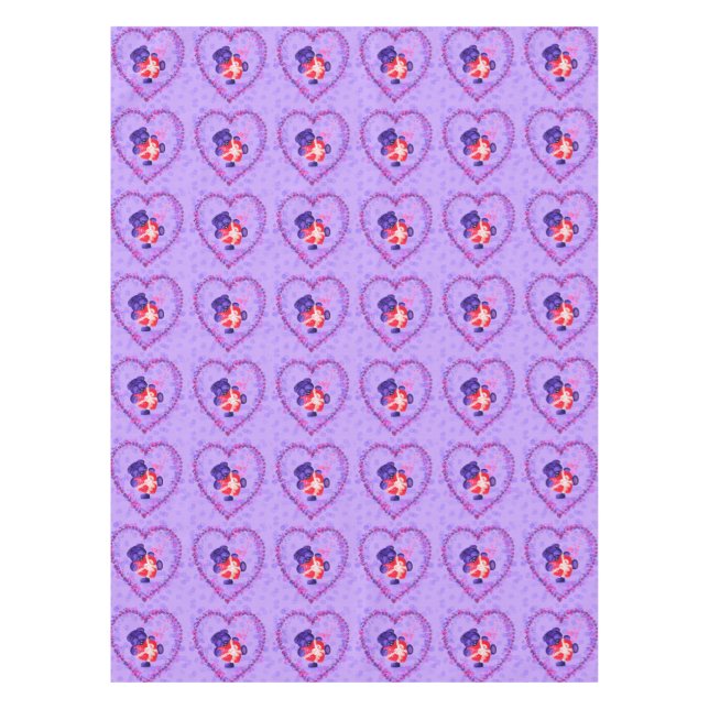 Bären mit Herzgeschenken Tableclout Tischdecke (Vorderseite)