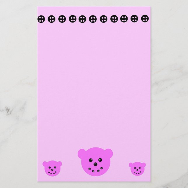 Bären N knöpft stationär Briefpapier (Vorderseite)