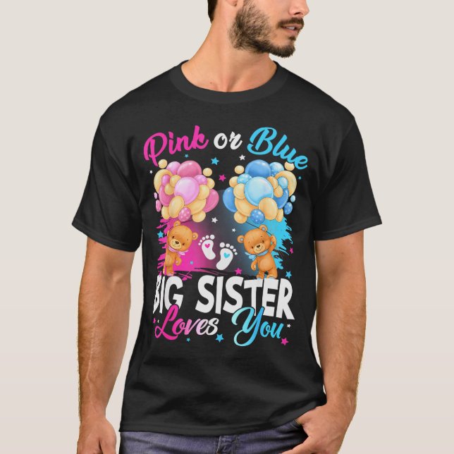 Bären Nk Oder Blau Große Schwester Liebt Dich Gesc T-Shirt (Vorderseite)