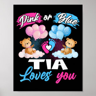 Bären nk oder Blau Tia liebt dich Geschlechtsenthü Poster