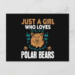 Bären - Nur ein Mädchen, das Eisbären Liebe Postkarte