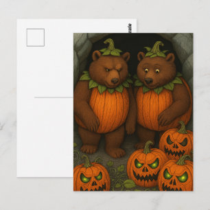 Bären-Paar-Kostüme Postkarte