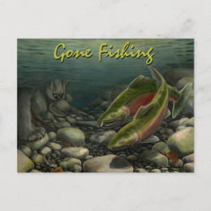 Bären Postcard Custom Lmon Fisch Postkarten
