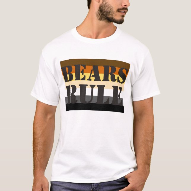 Bären regieren Bären-Stolzflagge T-Shirt (Vorderseite)