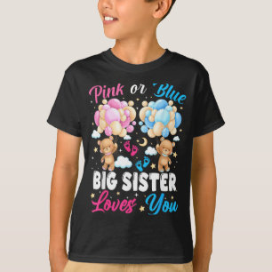 Bären Rosa Oder Blau Große Schwester Liebt Geschle T-Shirt