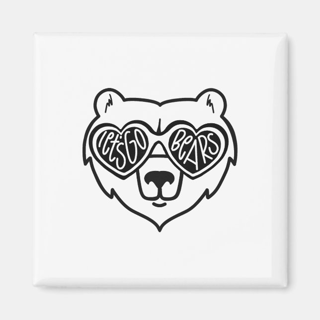 Bären Schul Sport Fan Teamgeist  Magnet (Vorne)