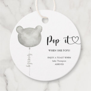 Bären Sie es, wenn sie Pop Babydusche Pop Geschenkanhänger