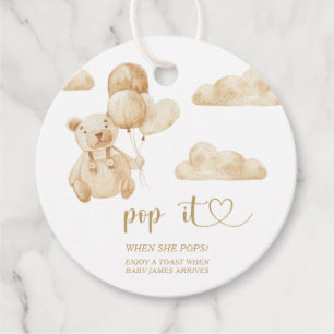 Bären Sie es, wenn sie Pop Babydusche Pop Geschenkanhänger