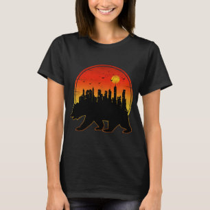 Bären-Sonnenuntergangs-Stadt T-Shirt