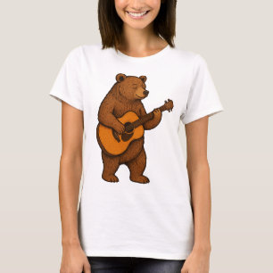 Bären spielen Gitarre T - Shirt - Vintag Musiker A