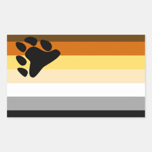 Bären-Stolz-Flagge Rechteckiger Aufkleber