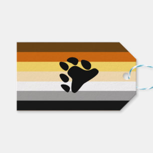 Bären-Stolzflagge mit Pfote Geschenkanhänger