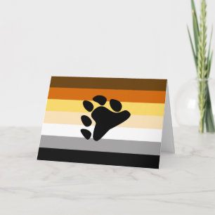 Bären-Stolzflagge mit Pfote Karte