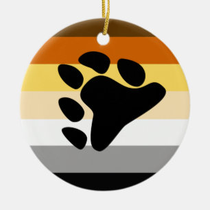 Bären-Stolzflagge mit Pfote Keramik Ornament