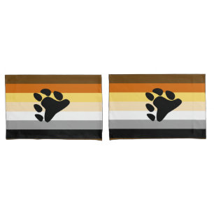 Bären-Stolzflagge mit Pfote Kissenbezug
