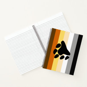 Bären-Stolzflagge mit Pfote Notizbuch