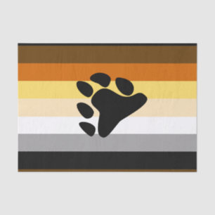 Bären-Stolzflagge mit Pfote Seidenpapier