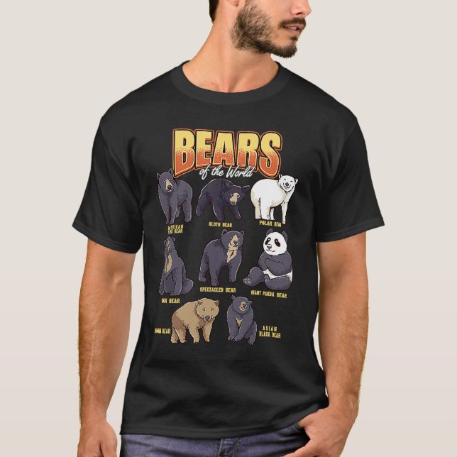 Bären Tiere der Welt Wildlife Zoo Tier Bea T-Shirt (Vorderseite)