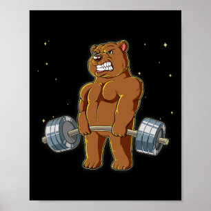 Bären-Trainingsstudio Gewichttraining Deadlift  Poster