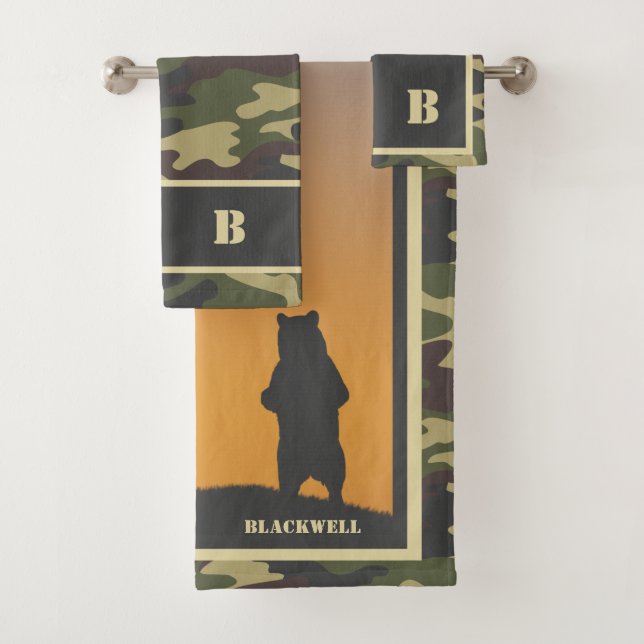 Bären und Camouflage Badhandtuch Set (Insitu)