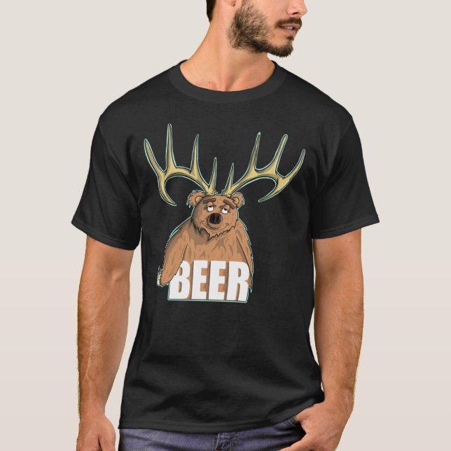 Bären und ein Hirsch AKA Bierklassiker T - Shirt (Vorderseite)