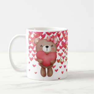 Bären und Herz, Kaffeetasse, Valentinsgeschenk Kaffeetasse