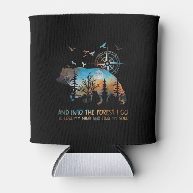 Bären und in den Wald gehe ich, um meinen Geist zu Dosenkühler (Vorderseite)