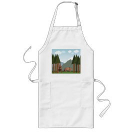 Bären weckte aus dem Winterschlaf auf Lange Schürze