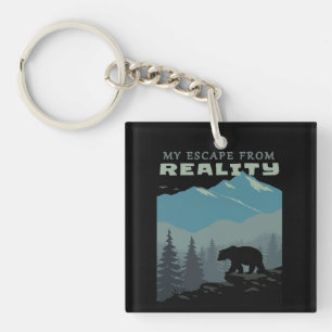 Bären Wildlife Mountains Camp entkommen Realität Schlüsselanhänger