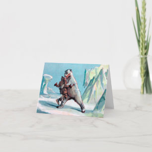 Bärenangriff Feiertagskarte